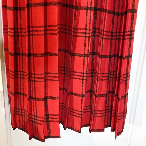 Vintage Leslie Fay red plaid dress - Picture 5 of 7